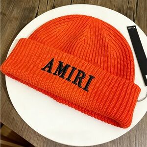 AMIRI Bright Orange Knit Beanie
